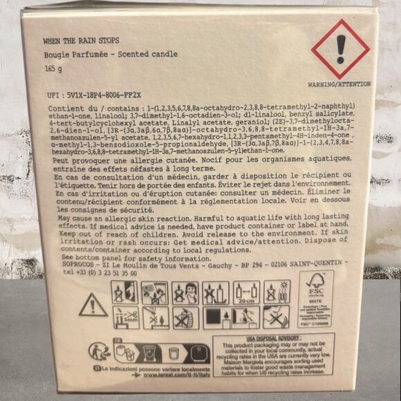 REPLICA When the Rain Stops Scented Candle NIB - Picture 5 of 7